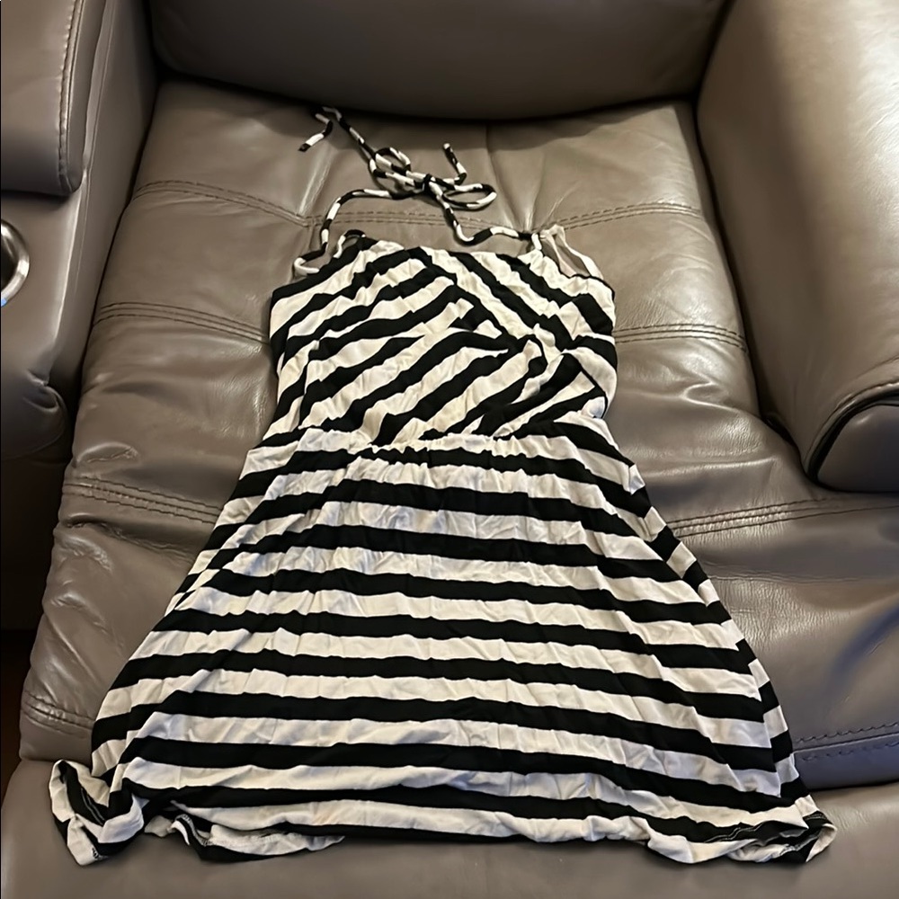 Corey Lynn Calter Black and White Sleeveless Sundress